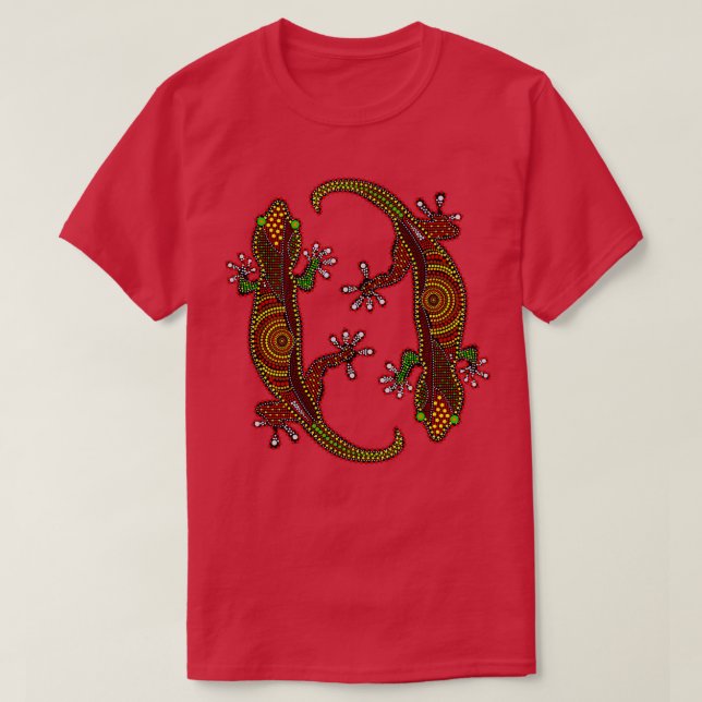 Lizard Australia Aborigard Dot-Malerei Cl T-Shirt (Design vorne)