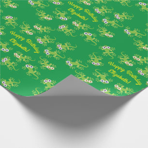 Lizard Birthday Party Geschenkpapier
