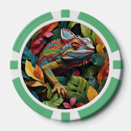 Lizard-Blätter & Poker-Chips Pokerchips