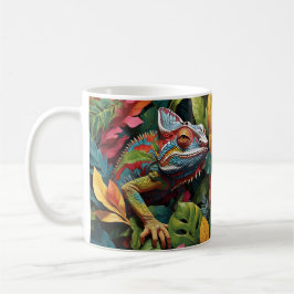 Lizard-Blätter und Farbe Kaffeetasse