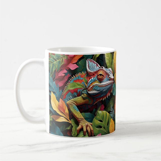 Lizard-Blätter und Farbe Kaffeetasse (Links)