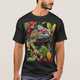 Lizard-Blätter und Farbe T-Shirt