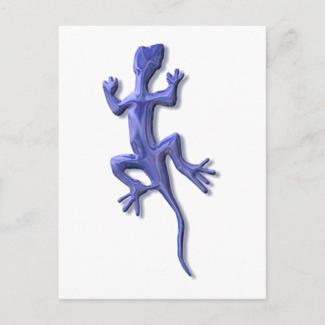Lizard-Blau Postkarte (Vorderseite)