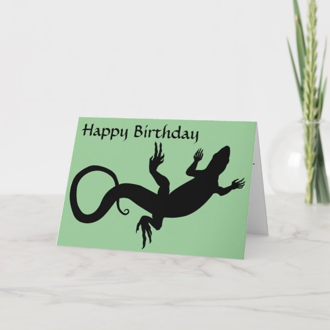 Lizard Card Reptile Art Blank Grußkarte Custom Karte (Vorderseite)