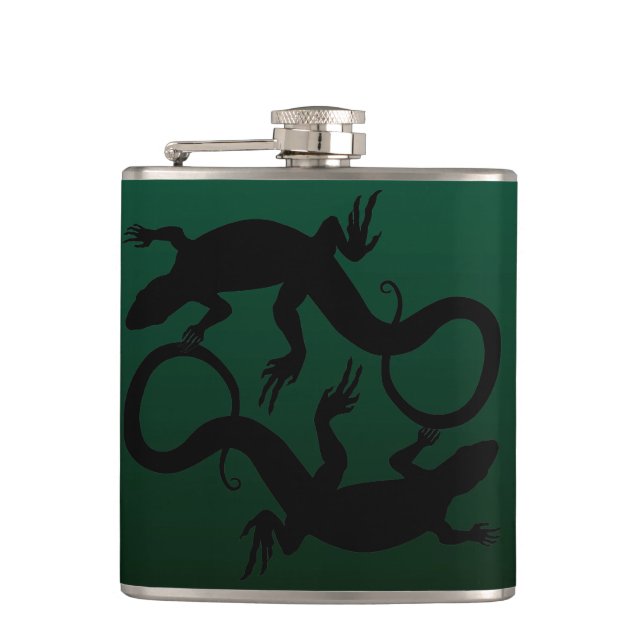 Lizard Flask Custom Reptile Lizard Art Drink Flask Flachmann (Vorderseite)