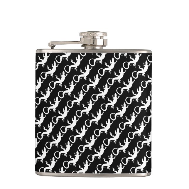 Lizard Flask Custom Reptile Lizard Art Drink Flask Flachmann (Vorderseite)