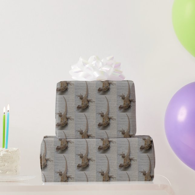 Lizard Foto Pattern Geschenkpapier (Partygeschenke)