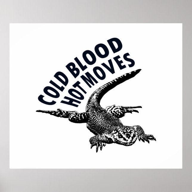 Lizard-Grafik mit sarkastischer Phase Poster (Vorne)