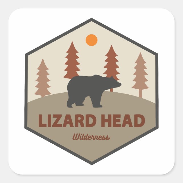 Lizard Head Wilderness Colorado Bear Quadratischer Aufkleber (Vorderseite)