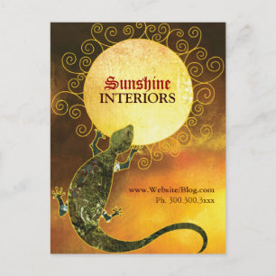Lizard Holding the Sun Business Werbeaktion Postkarte