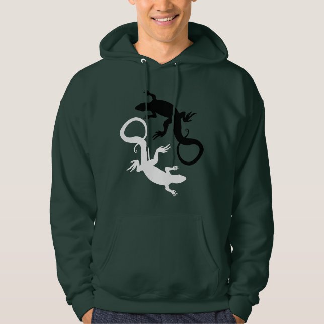 Lizard Hoodies Reptile Art Hooded Sweatshirts Gesc (Vorderseite)