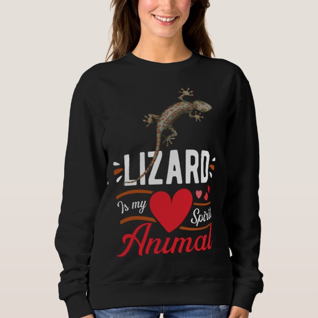Lizard is My Spirit Animal Love Cute Lizard  Kid Sweatshirt (Vorderseite)
