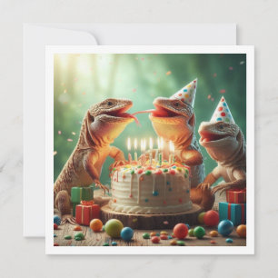 Lizard-Karte, Party, Reptiliengeburt Einladung