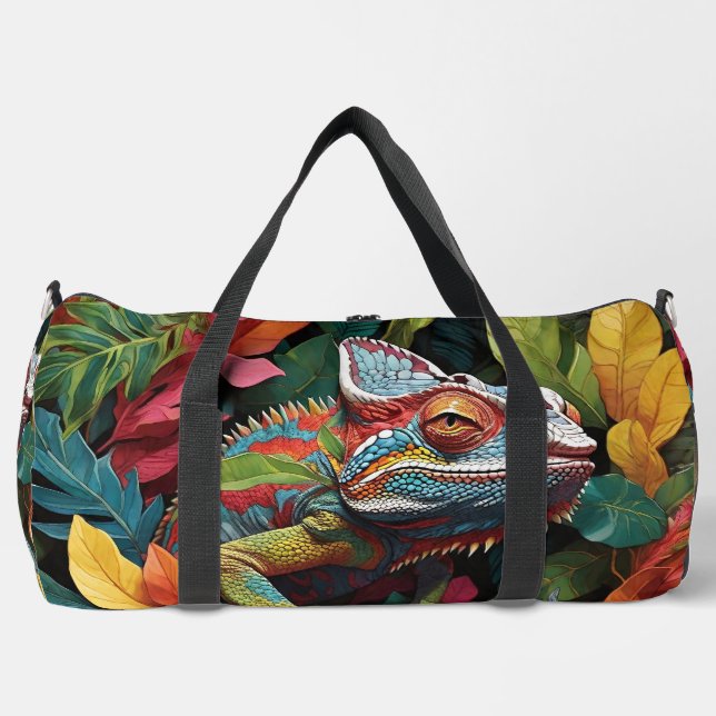 Lizard Leaves & Colour Duffle Bag (Vorderseite)