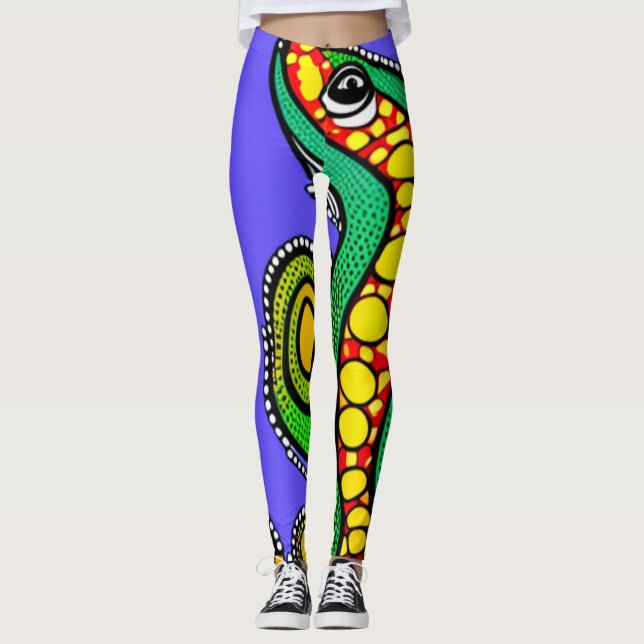 Lizard Liebe Leggings (Vorderseite)