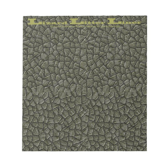 Lizard Litter Liner Green Scale Notizblock (Vorderseite)