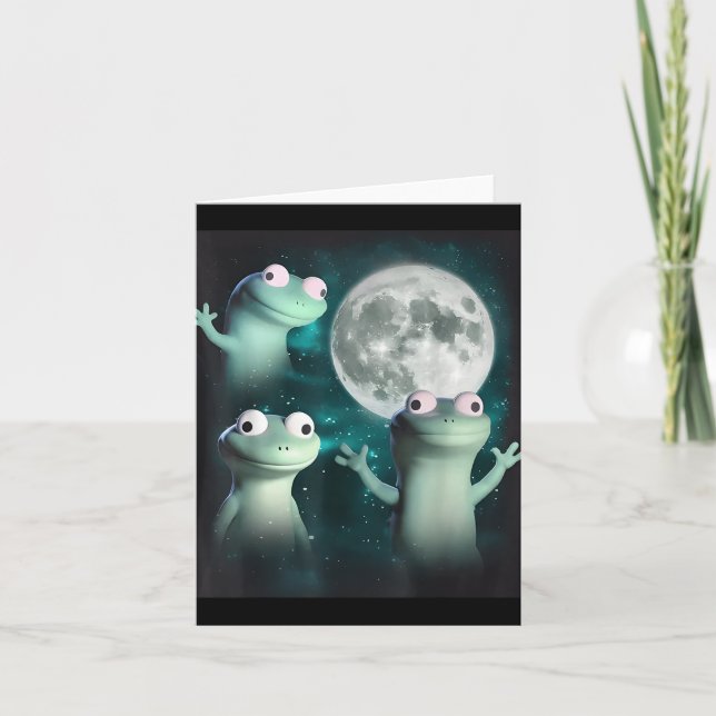 Lizard Lizard Lizard Funny Lizard Moon Trending Me Karte (Vorderseite)