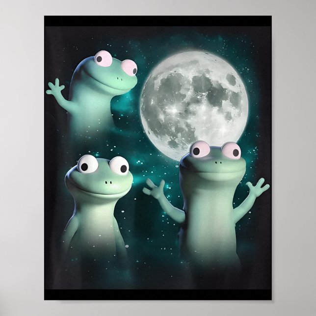 Lizard Lizard Lizard Funny Lizard Moon Trending Me Poster (Vorne)