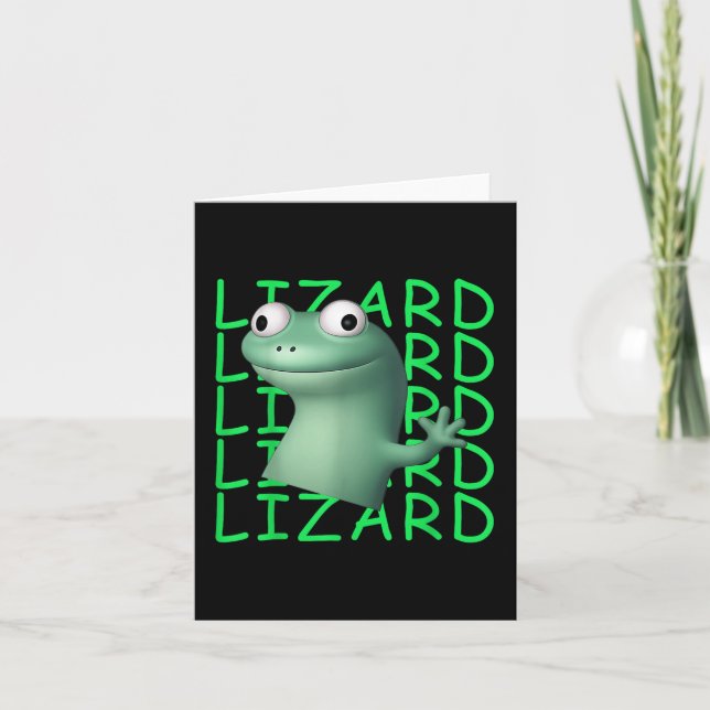 Lizard Lizard Lizard Funny Meme _1 Karte (Vorderseite)
