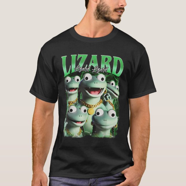 Lizard Lizard Lizard Funny Meme Lizard Bootleg Wei T-Shirt (Vorderseite)