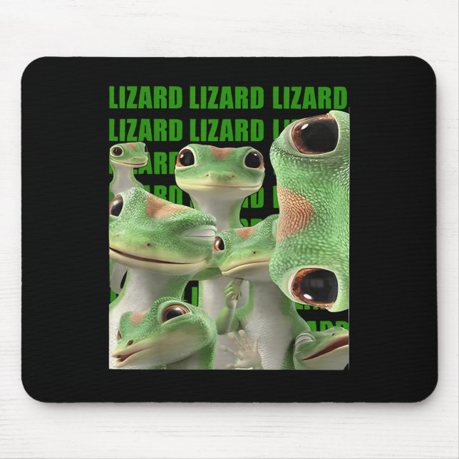 Lizard Lizard Lizard Funny Meme Mousepad (Vorne)