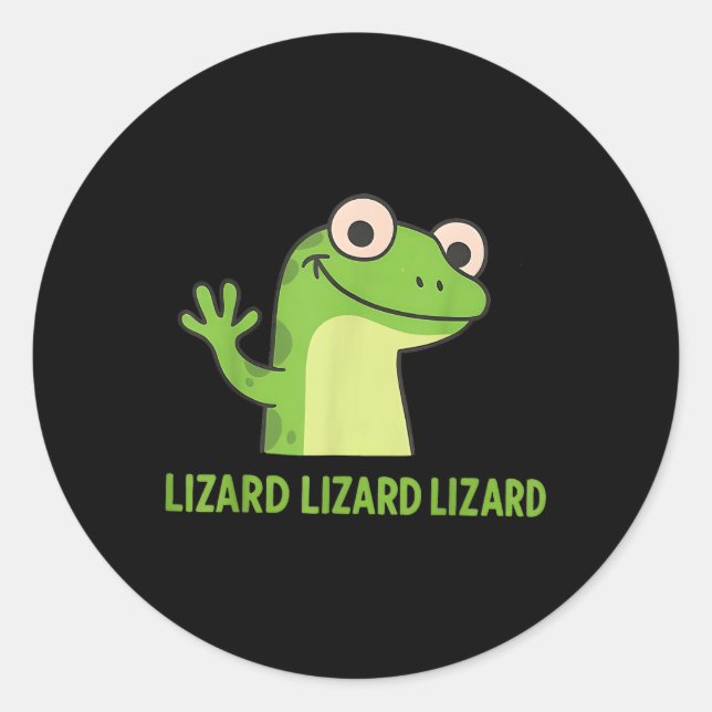 Lizard Lizard Lizard Funny Weirdcore Animal Meme G Runder Aufkleber (Vorderseite)