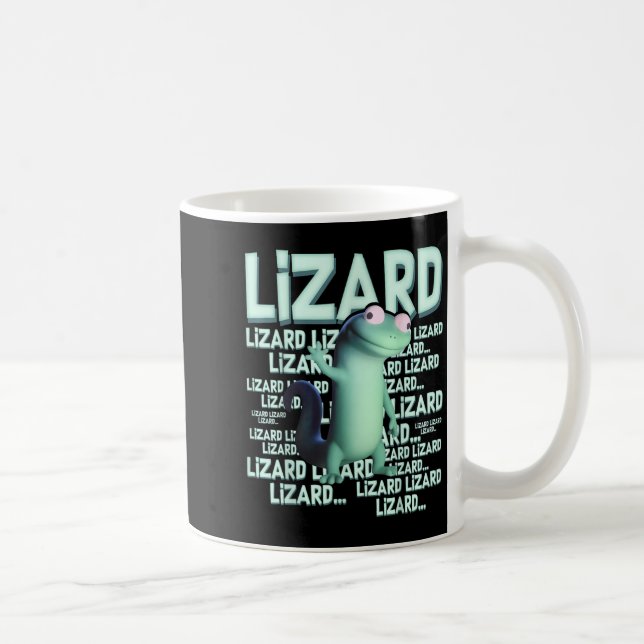 Lizard Lizard Lizard Funny Weirdcore Meme Viral Tr Kaffeetasse (Rechts)