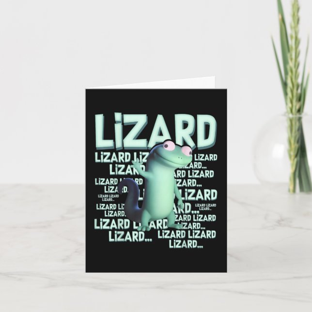 Lizard Lizard Lizard Funny Weirdcore Meme Viral Tr Karte (Vorderseite)