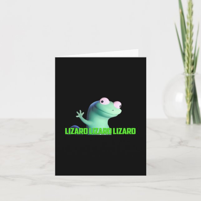 Lizard Lizard Lizard Funny Weirdcore Meme Viral Tr Karte (Vorderseite)