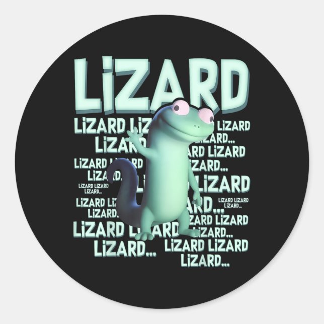 Lizard Lizard Lizard Funny Weirdcore Meme Viral Tr Runder Aufkleber (Vorderseite)