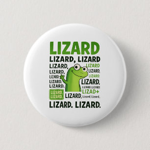 Lizard Lizard Lizard Shirt Funny Weirdcore Button