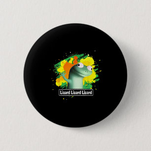 Lizard Lizard Lizard Shirt Funny Weirdcore Button