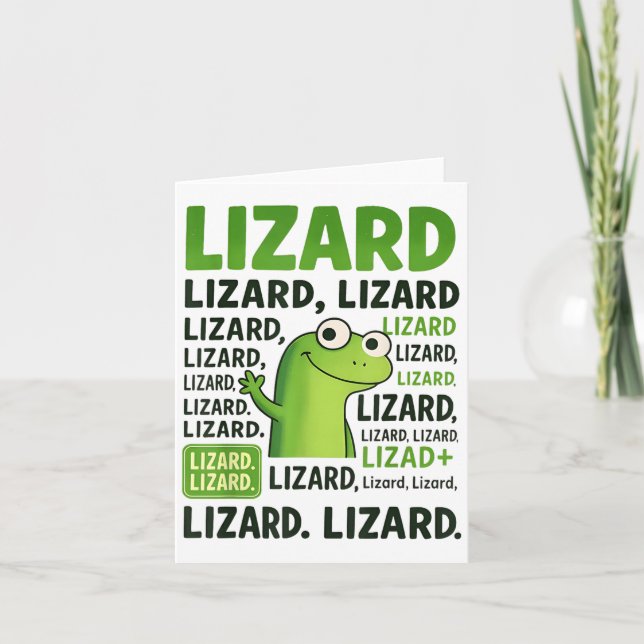 Lizard Lizard Lizard Shirt Funny Weirdcore Karte (Vorderseite)