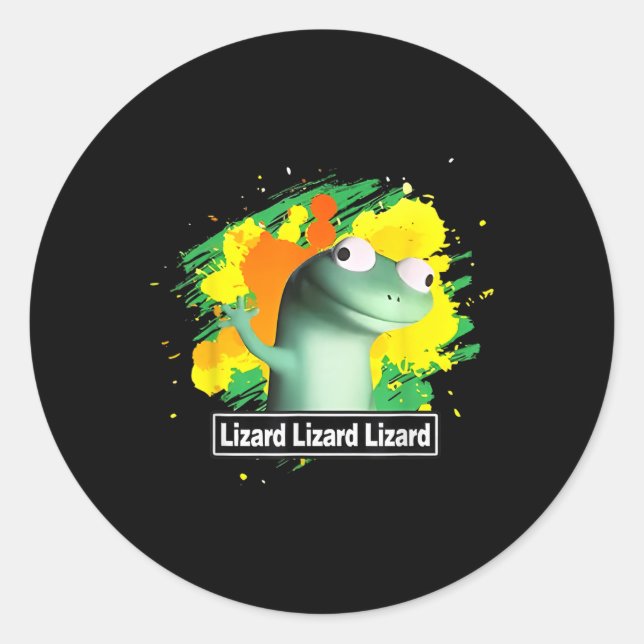 Lizard Lizard Lizard Shirt Funny Weirdcore Runder Aufkleber (Vorderseite)