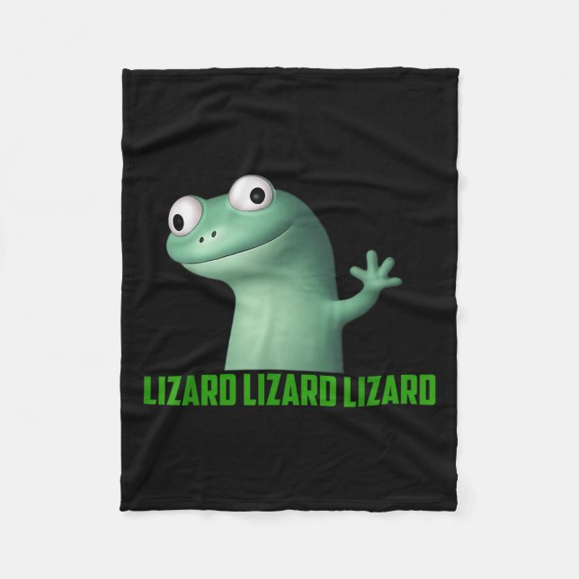 Lizard Meme Lizard Lizard Lizard Funny Graphic T-s Fleecedecke (Vorderseite)