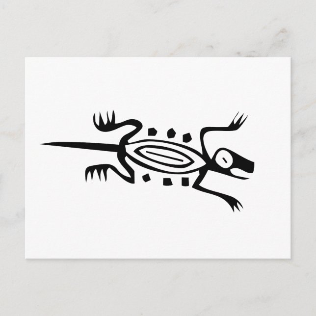 Lizard, mexikanische Hieroglyph (Maya) Postkarte (Vorderseite)