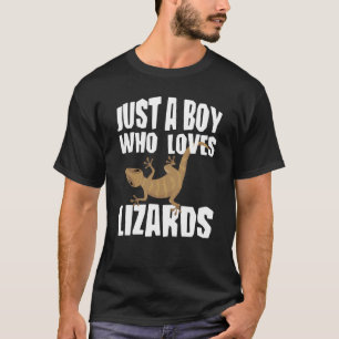 Lizard nur ein Junge, der Lizards Liebe Reptile Bo T-Shirt