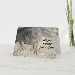 Lizard On A Rock greeting Card Dankeskarte