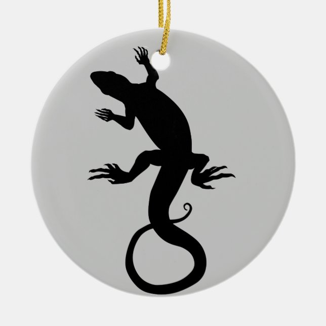 Lizard Ornaments Dekorationen Cool Reptilgiften Keramik Ornament (Vorne)