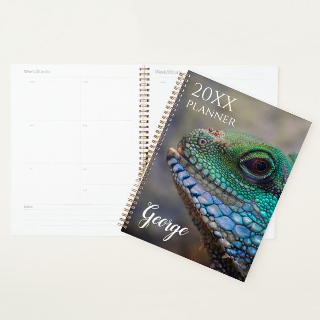 Lizard Personalisiert Week Month Planer Notebook (Anzeige)