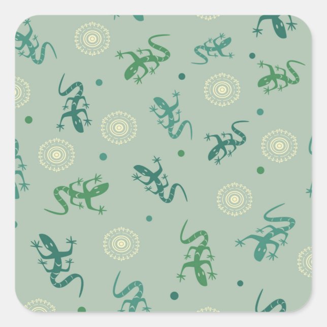 Lizard Quadratischer Aufkleber (Vorderseite)