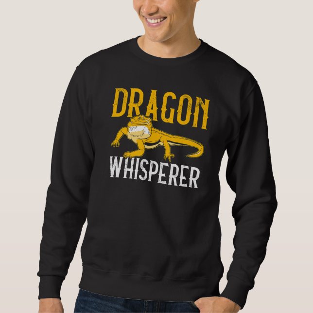 Lizard Reptile Cute Bearded Dragon Dragonn Whisper Sweatshirt (Vorderseite)