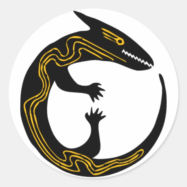 Lizard Runder Aufkleber (Vorderseite)