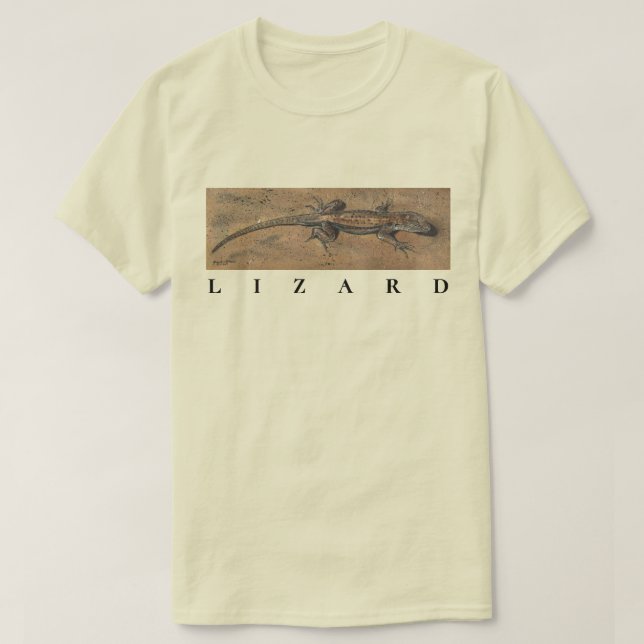 Lizard Sand Tan Südwest Tierart Malerei T-Shirt (Design vorne)