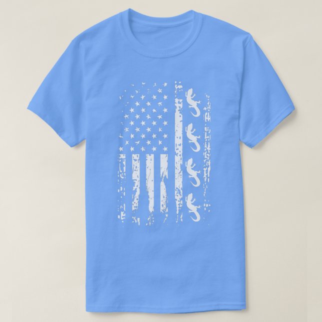 Lizard Shirt Reptile American Flag Gecko Lover (Design vorne)