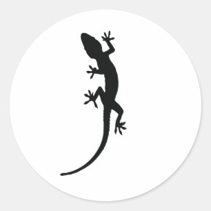 Lizard Silhouette Runder Aufkleber