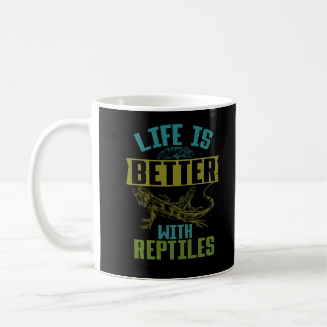 Lizard Snake Chameleon Reptiles Lover Kaffeetasse (Links)