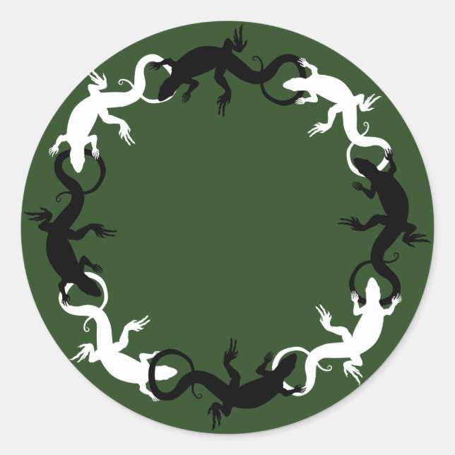 Lizard Stickers Cool Retro Reptile Art Sticker (Vorderseite)