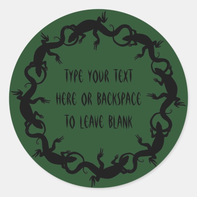 Lizard Stickers Personalisiert Lizard Art Stickers (Vorderseite)