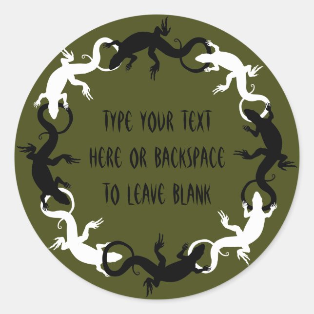 Lizard Stickers Personalisiert Lizard Art Stickers (Vorderseite)